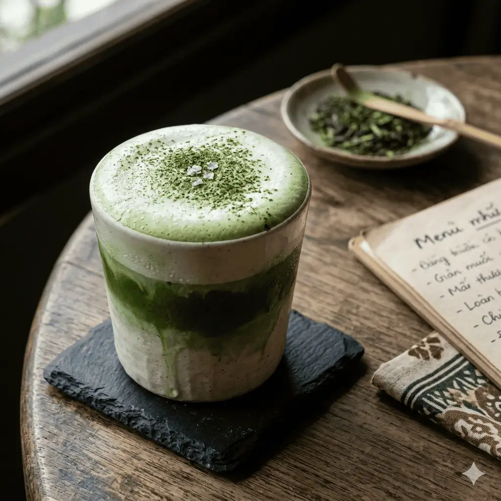 Matcha latte kem muối - 43.000 ₫ tại Mình Ơi Cà Phê - Trà, Cà Phê Tươi & Matcha - Nguyễn Thị Minh Khai