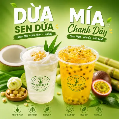 Hình ảnh Mía Vườn Nhà Út - Mía Chanh Dây & Nước Dừa - Lê Văn Lương