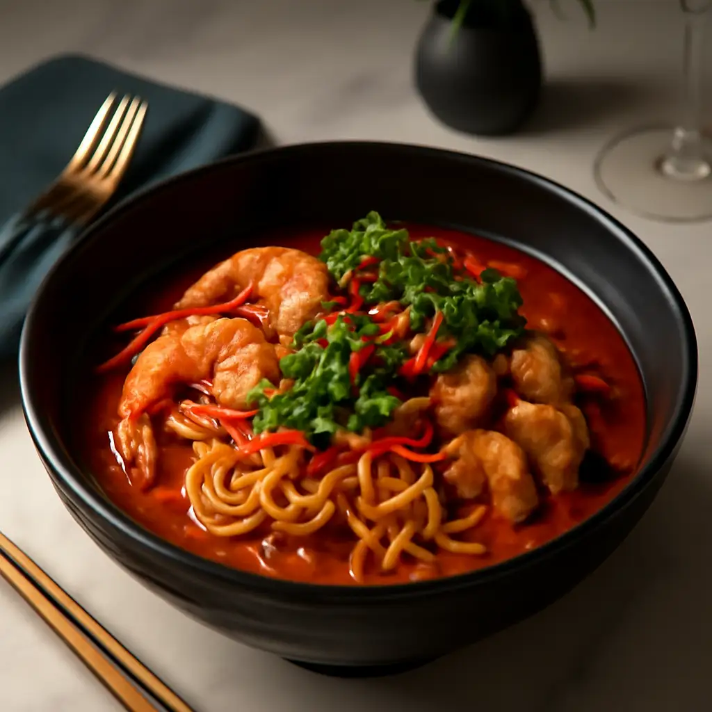 Mì kim chi thập cẩm - 92.000 ₫ tại Mì Cay Seoul Võ Văn Vân - Võ Văn Vân