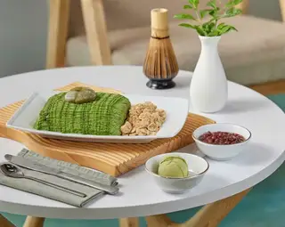 Hình ảnh Bingsu bún matcha - matcha silk bingsu