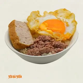Hình ảnh Xôi trứng (ốp/kho), chả, pate