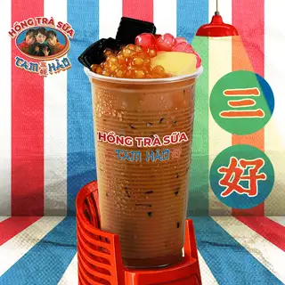 Trà Sữa Vớ Hong Kong Full Topping - 港式絲襪奶茶 綜合配料 - 27.000 ₫ tại Hồng Trà Sữa Tam Hảo - Cách Mạng Tháng Tám