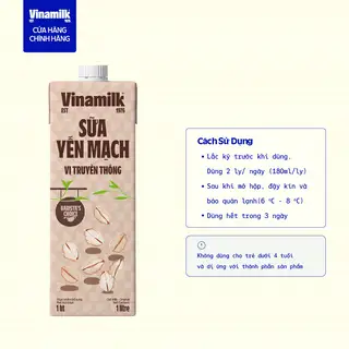 Hình ảnh Sữa yến mạch Vinamilk 1L - phiên bản barista - 1 hộp - 05DY01_LE