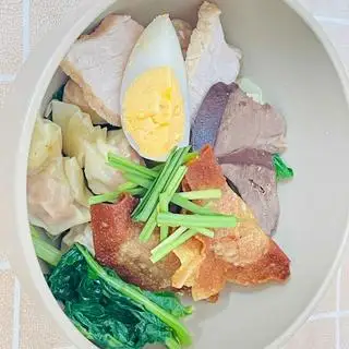 Hình ảnh mỳ tươi trộn+topping