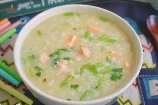 Hình ảnh Cháo cá hồi sốt phomai