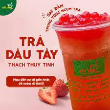Hình ảnh Trà dâu tây hạt chia
