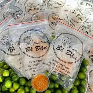 Hình ảnh Combo 5 bịch bánh tráng muối nhuyễn Bé Đậu