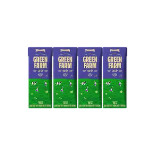 Hình ảnh Sữa Tươi Tiệt Trùng Vinamilk Green Farm ít đường - Lốc 4 Hộp 180ml_04GI13_LOC