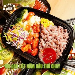 Hình ảnh Nui gạo lứt nấm dê sốt chua ngọt