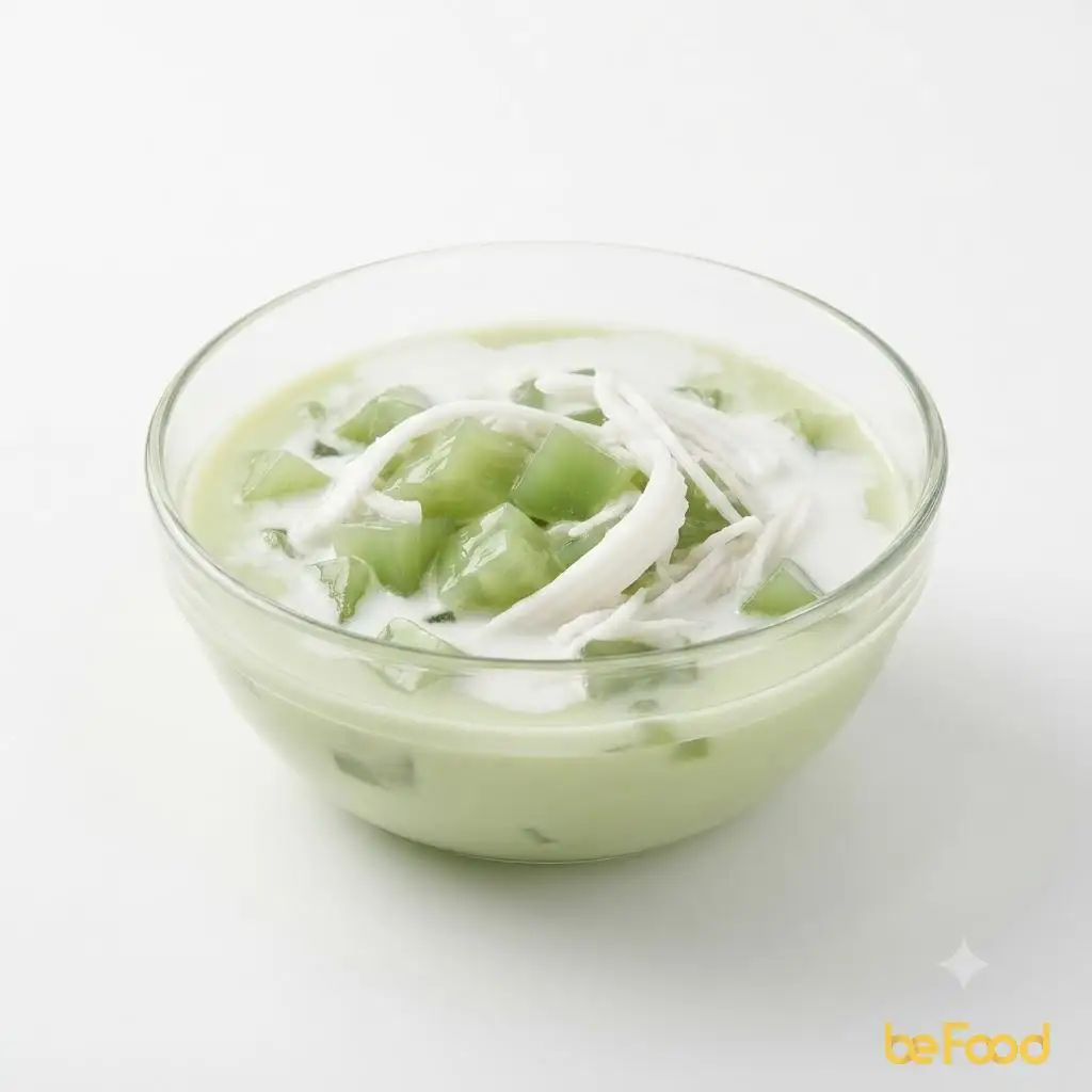 Hình ảnh Chè dừa non flan sầu riêng