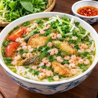 Hình ảnh Bún (hoặc bánh đa) Cá Chiên - Tôm