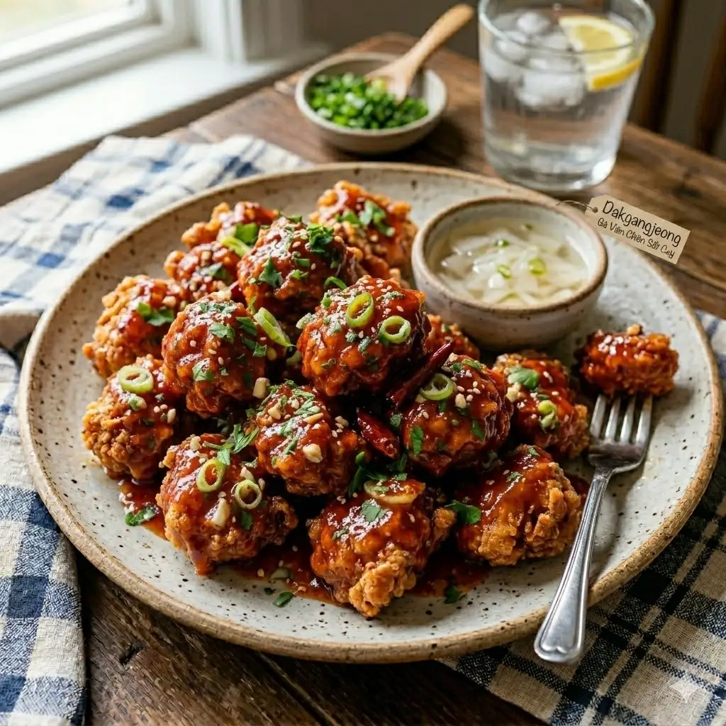 Gà viên rán sốt Hàn Quốc - 65.000 ₫ tại Oppa Tokbokki & Tea - Trà Sữa, Bánh Gạo & Gà Rán Hàn Quốc - Điện Biên Phủ