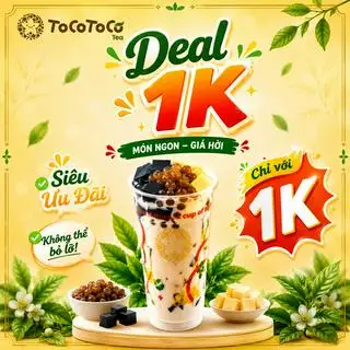 Món Best-seller Chỉ 1K - Deal Độc Quyền - 1.000 ₫ tại Trà Sữa ToCoToCo - 150 Cống Quỳnh