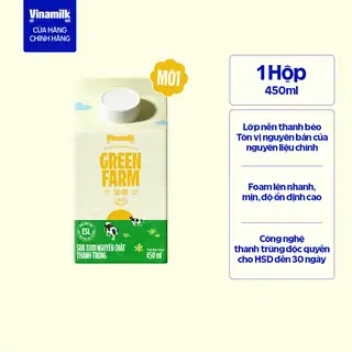 Hình ảnh Sữa tươi nguyên chất thanh trùng Vinamilk green farm 450ml - 04TT50_LE
