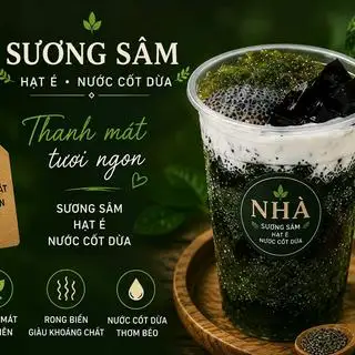 Hình ảnh Sương sâm hạt é nước cốt dừa