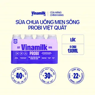 Hình ảnh Sữa chua uống Probi Việt Quất - Lốc 4 chai x 130ml_07UQ31_LOC