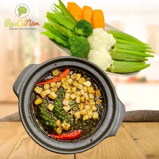 Rau luộc kho quẹt chay - 68.000 ₫ tại Chay Rau Củ Nấm Vegan - Chợ Bà Chiểu
