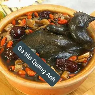 Hình ảnh Gà ác tần ngải cứu thuốc bắc
