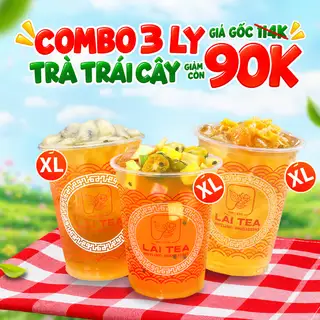 Hình ảnh COMBO 3 LY TRÀ TRÁI CÂY BEST SELLER