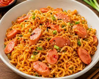 Hình ảnh Mì xào xúc xích