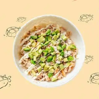 Hình ảnh Cơm đảo cá hồi tái chín