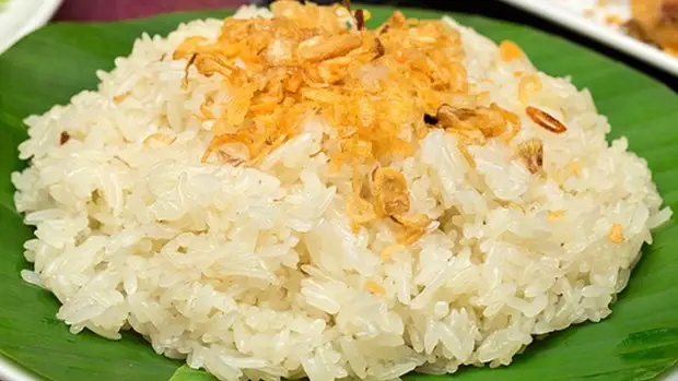 Hình ảnh Xôi nếp chà bông hành phi
