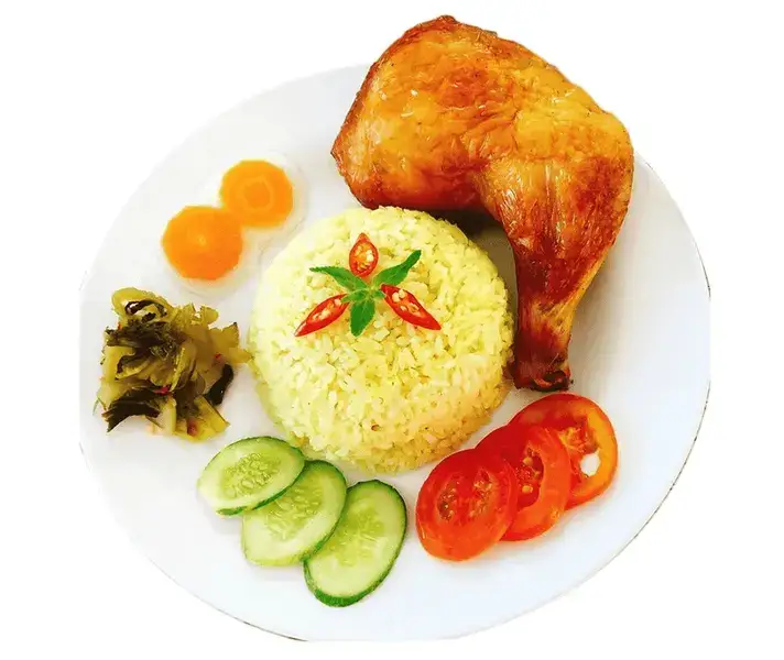 Cơm gà xối mỡ lớn (Đùi gà góc tư lớn) - 70.000 ₫ tại Cơm Gà Ghiền - Huỳnh Tấn Phát