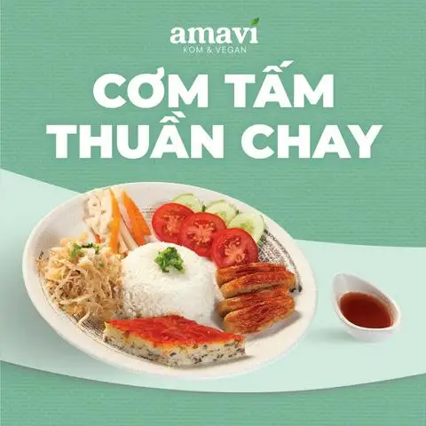 Nhà Hàng Chay Amavi Kom & Vegan - Cơm Tấm Chay - Quốc Hương - Món chay gần bạn