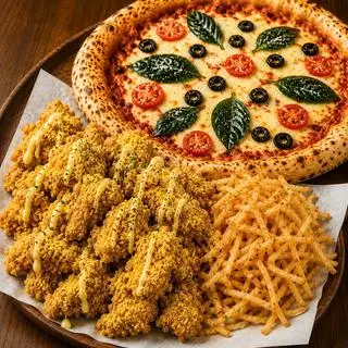 Hình ảnh Gà không xương vị phô mai - pizza sốt cà chua