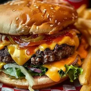 Burger bò phô mai single - beef single - 89.000 ₫ tại Cheese Burger - Nguyễn Oanh