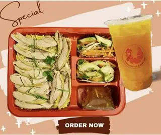 Hình ảnh (Combo Đỉnh Của Chóp )Mua 1 Cơm Đùi Gà Xé Tặng 1 Trà Chanh