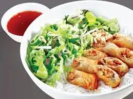 Hình ảnh Combo bánh mì - bún nem chay giòn