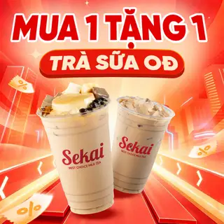Hình ảnh [MUA 1 TẶNG 1] Trà Sữa SeKai Full Topping (L) tặng Trà Sữa Gạo Nhật (M)