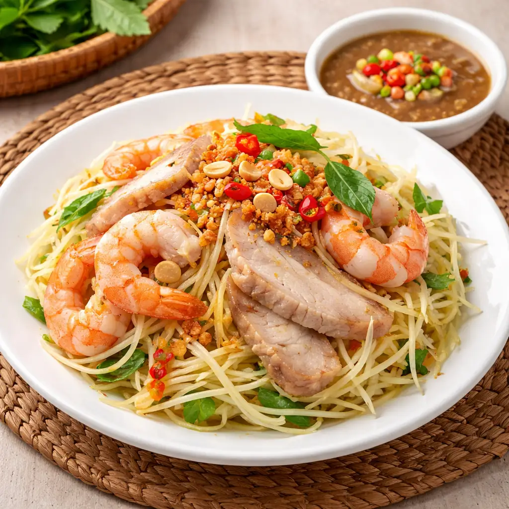 Gỏi đu đủ tôm thịt - 50.000 ₫ tại Gỏi Cuốn, Bún Mắm Nêm & Hột Vịt Lộn - Nguyễn Duy Trinh