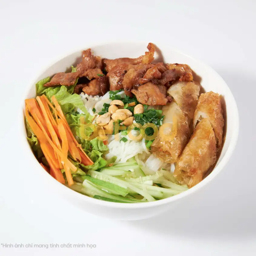 Bún thịt nướng chả giò - 45.000 ₫ tại Cô Thuỷ - Cơm Tấm & Bún Thịt Nướng - Nguyễn Hữu Cảnh