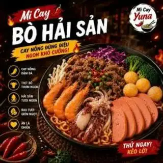 Hình ảnh Mì cay bò hải sản full topping