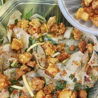 Hình ảnh Bánh tráng dẻo - tỏi phi - rau răm