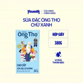 Hình ảnh Sữa đặc có đường Ông Thọ chữ xanh - Hộp giấy 380gr_01CX12