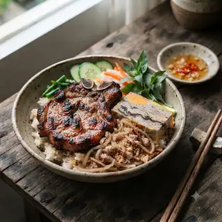 Hình ảnh Cơm sườn bì chả
