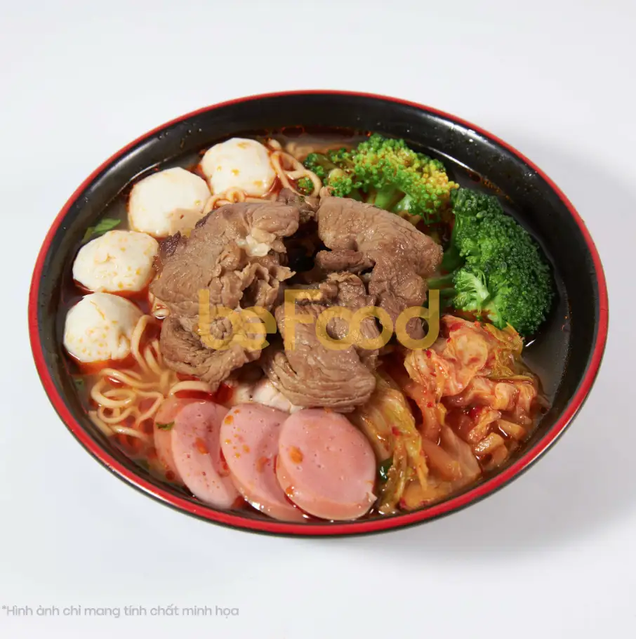 Mì kim chi bò Mỹ - 75.000 ₫ tại Mì Cay Seoul 7 Cấp Độ - 732 Hương Lộ 2