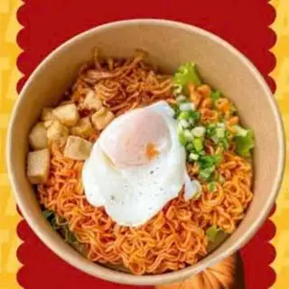 Hình ảnh Mì trộn tóp mỡ trứng lòng đào - soup
