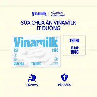 Hình ảnh Thùng 48 hộp sữa chua ăn Vinamilk ít đường 100g Yaourt_07ID11_THUNG
