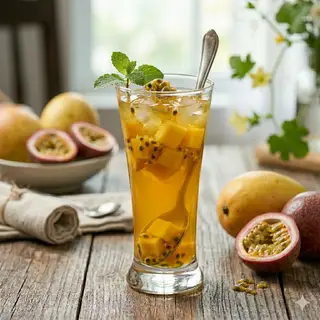 Trà xoài chanh dây - 35.000 ₫ tại TRẠM TRÀ - Trà Nhiệt Đới, Trà Mãng Cầu & Trà Nhãn Atiso - Tạ Quang Bửu
