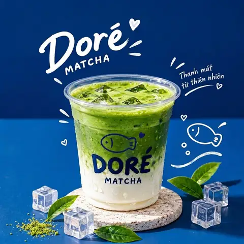 Hình ảnh DORÉ MATCHA LATTE - Bà Hom