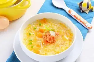 Cháo cá hồi hầm bí đỏ - 20.000 ₫ tại Cháo Dinh Dưỡng Baby Sài Gòn & Nui - Phan Văn Đối
