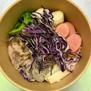 Hình ảnh Mì kim chi - Bò Mỹ - Nấm kim châm - Cá viên