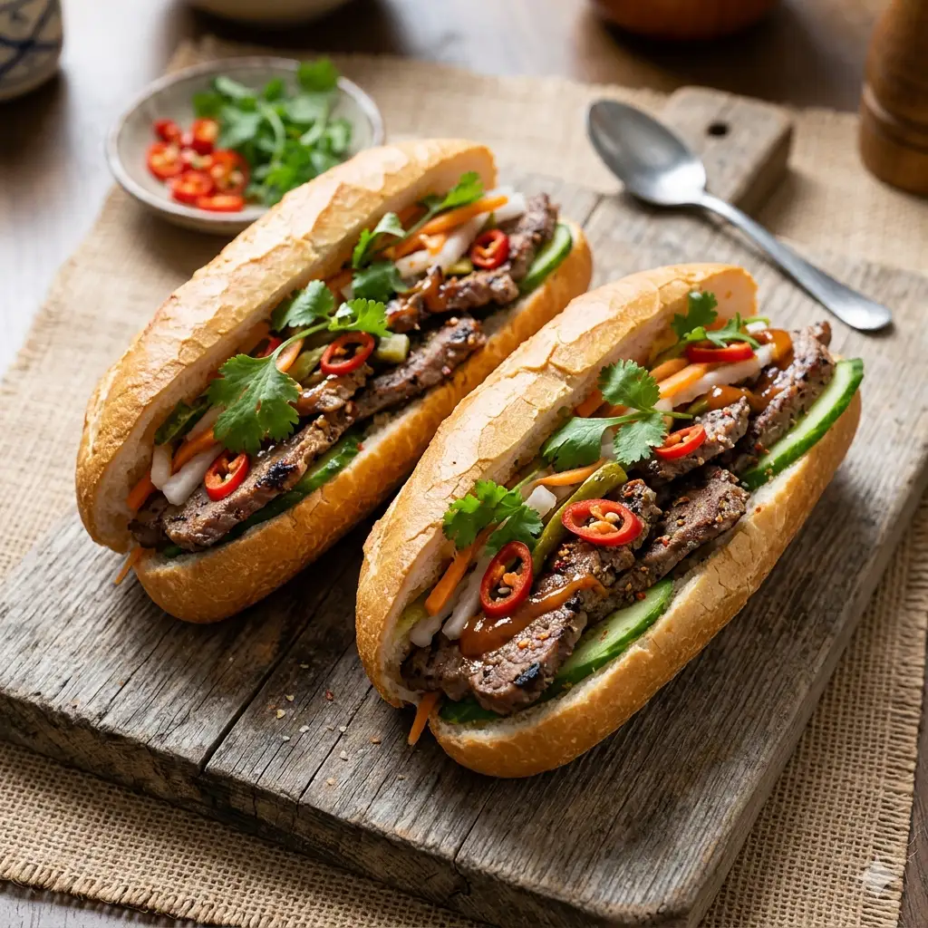 Bánh mì bò nướng - 55.000 ₫ tại Bánh Mì Cùng Lì - Cô Giang