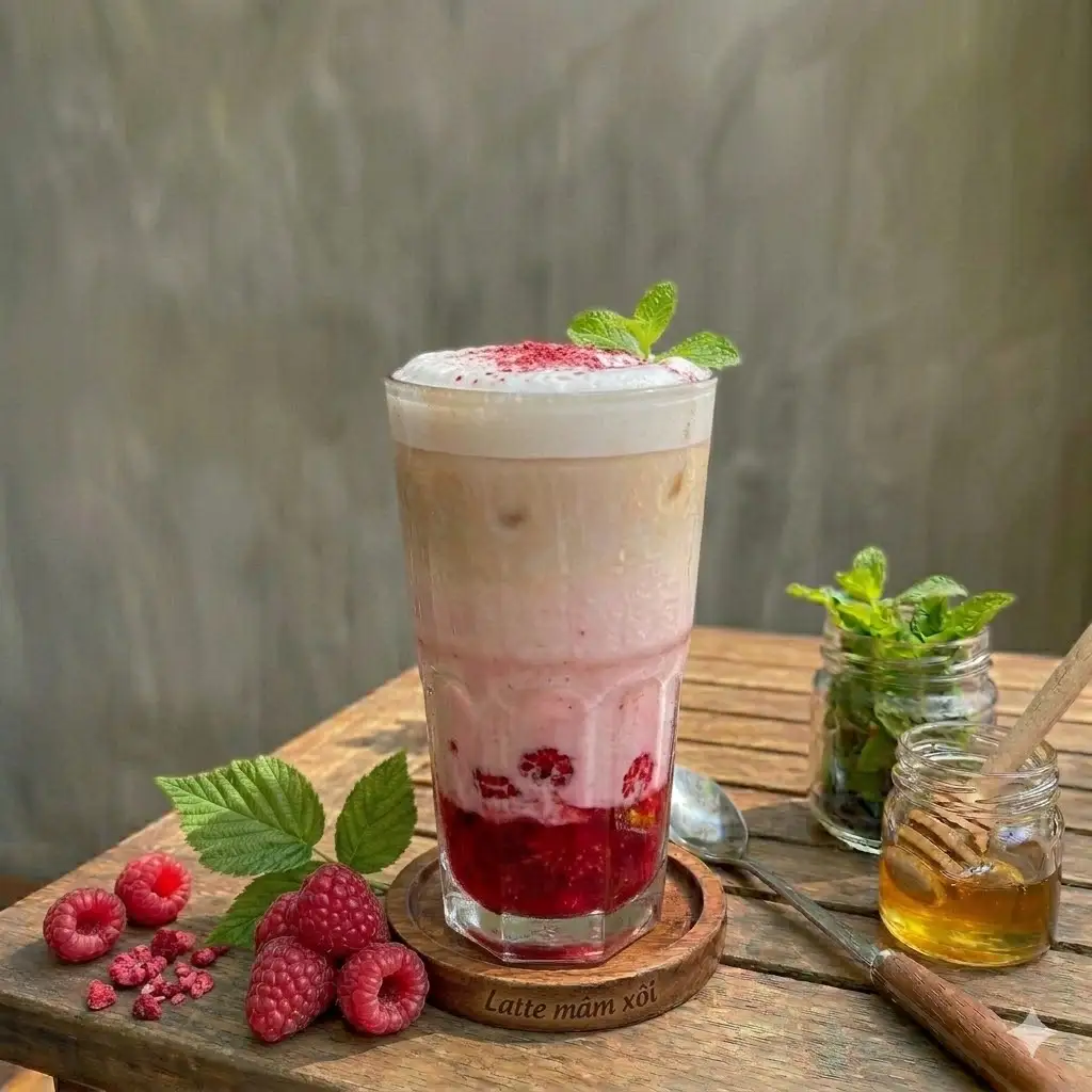 Hình ảnh Latte dâu
