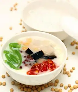 Hình ảnh Tàu hũ full topping cốt dừa