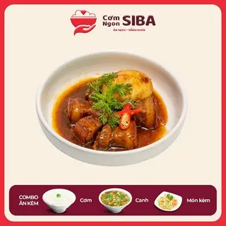 Hình ảnh Cơm Thịt Kho Trứng + Trà Sâm Dứa